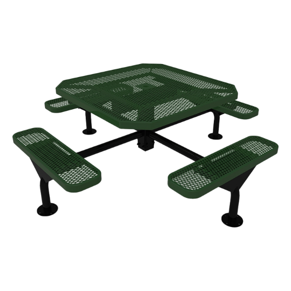 Thermoplastic ELITE Series Nexus Picnic Table with Expanded Metal Seats