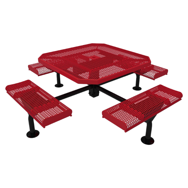 Thermoplastic ELITE Series Nexus Picnic Table with Expanded Metal Seats