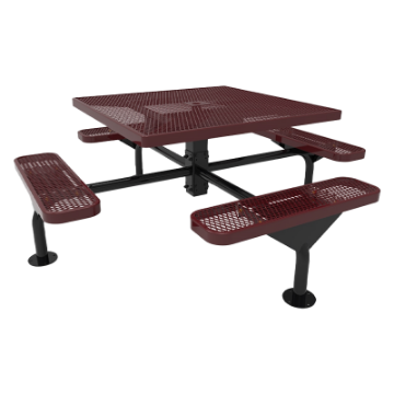 Thermoplastic ELITE Series Nexus Picnic Table with Expanded Metal Seats