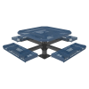 Thermoplastic ELITE Series Pedestal Picnic Table with Expanded Metal Seats