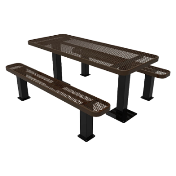 ELITE Series 6 Foot Thermoplastic Steel Picnic Table