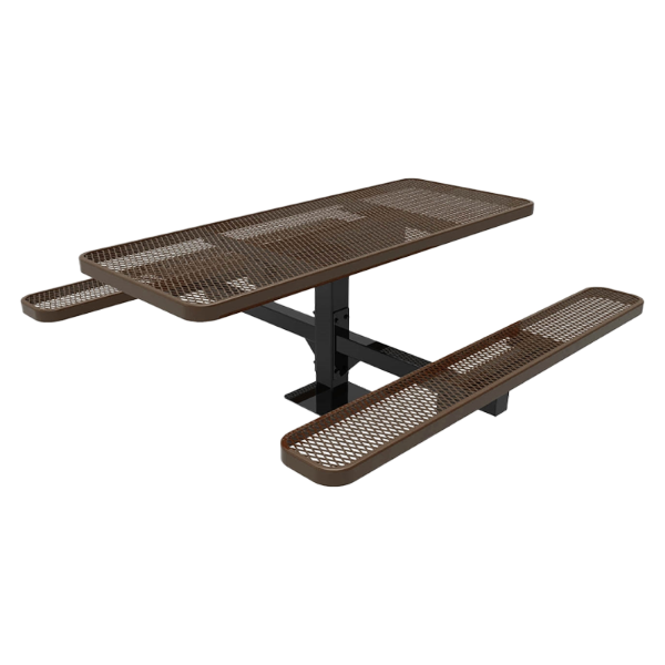 ELITE Series Single Pedestal 6 Foot Thermoplastic Steel Picnic Table