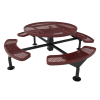 Elite Series Nexus Round Picnic Tables Surface Mounted