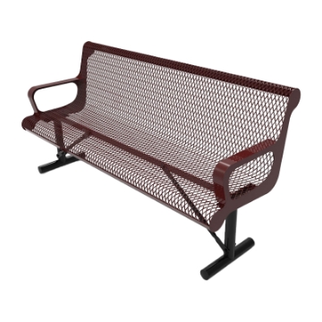 RHINO 4 Foot Contoured Bench with Arms and Back