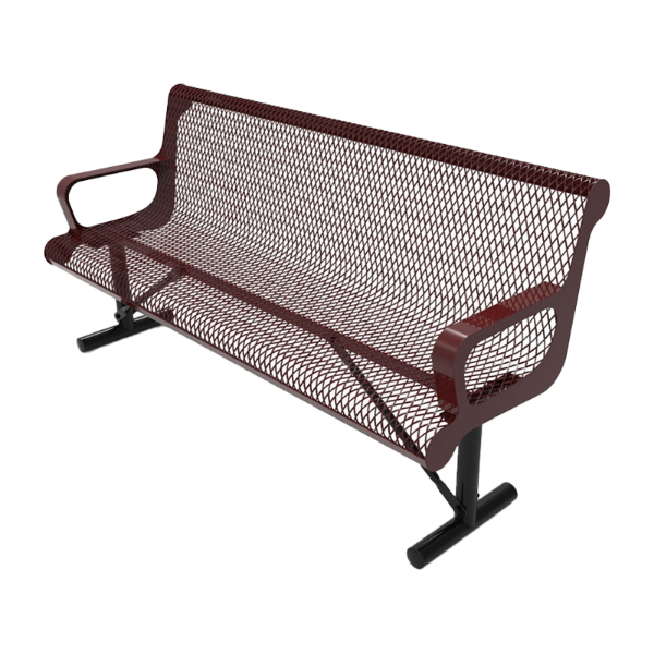 RHINO 4 Foot Contoured Bench with Arms and Back