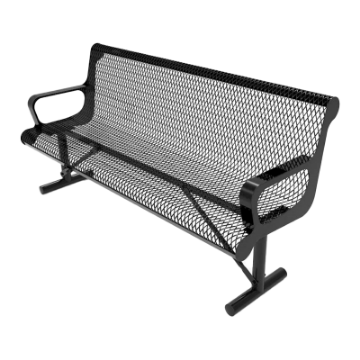 RHINO 4 Foot Contoured Bench with Arms and Back