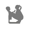Social Distancing Silhouette for Benches and Tables Heavy-Duty Steel
