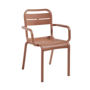 Cannes Dining Armchair with Stackable Resin Frame - 10 lbs.