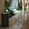 Powder Coated Steel Trash Can with Open Top