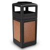 42 Gallon Plastic Ash and Trash Can with Stone Panel - Ash Tray Top
