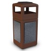 42 Gallon Plastic Ash and Trash Can with Stone Panel - Ash Tray Top