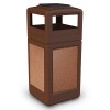 42 Gallon Plastic Ash and Trash Can with Stone Panel - Ash Tray Top