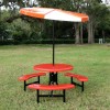  Round Fiberglass Picnic Table Scene