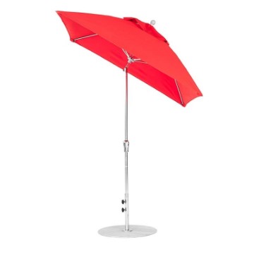 6.5 ft. Square Auto Tilt Crank Market Umbrella - Fiberglass Ribs