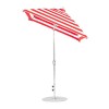 6.5 ft. Square Auto Tilt Crank Market Umbrella - Fiberglass Ribs