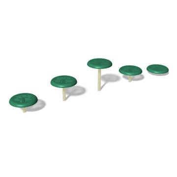 Round Dog Park Stepping Stones angled