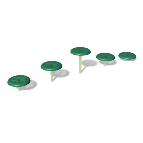 Round Dog Park Stepping Stones angled