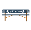 6 Ft. Dog Park Bench - Front view