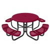 RHINO Solid Top Picnic Table with Expanded Metal Seats