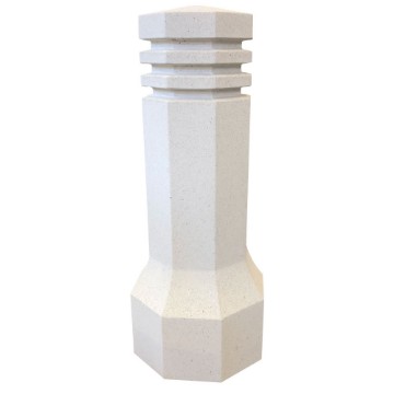 Soldier Field Concrete Bollard WHT
