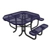 RHINO Octagonal Thermoplastic ADA Picnic Table - Expanded Metal
