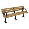 8 Ft. Recycled Bench - Steel Frame - In-Ground Or Surface Mount