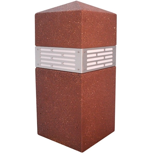 Lighted Square Concrete Bollard