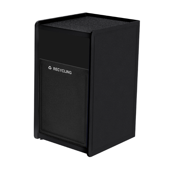 32-Gallon Side-Opening Plastic EarthCraft Trash Receptacle - 91 lbs.