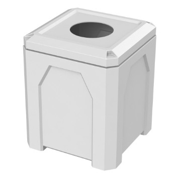 	42 Gallon Square Trash Receptacle