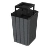 Signature 32 Gallon Trash Can Steel Ash-top