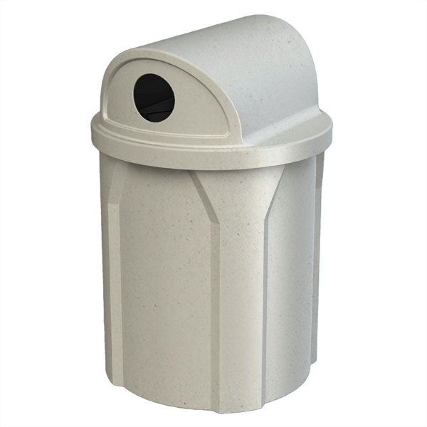 42 Gallon Trash Receptacle With 2 Way Recycling Lid