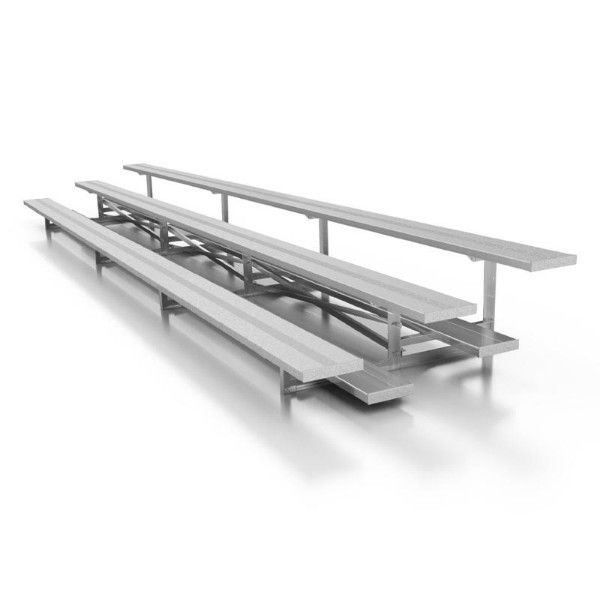 15 Foot 3 Row Aluminum Bleacher - Portable