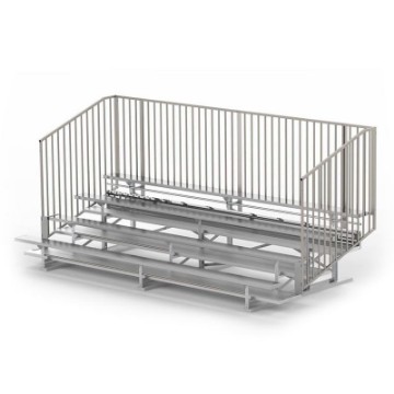 15 ft. 4 Row Bleachers with Guardrails