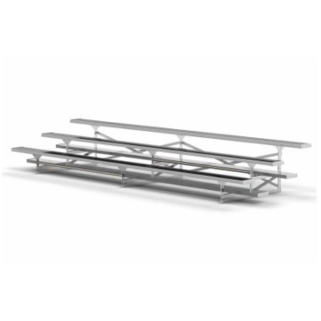 15 ft. Low Rise 3 Row Bleachers - All Aluminum