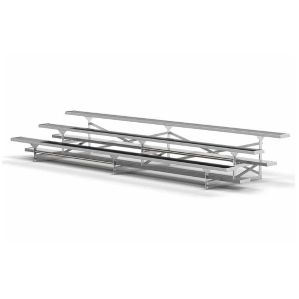 15 ft. Low Rise 3 Row Bleachers - All Aluminum