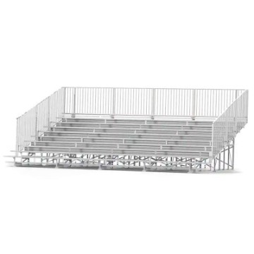 21 ft. 10 Row Bleacher with Guardrail - Aluminum with Galvanized Steel Frame