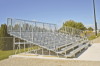21 ft. 10 Row Bleacher with Guardrail - Aluminum with Galvanized Steel Frame