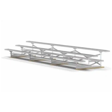 21 Ft. Low Rise 3 Row Bleachers - All Aluminum