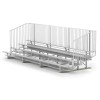 27 Ft. 4 Row Bleachers With Guardrails - All Aluminum