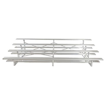27 Ft. Low Rise 4 Row Bleachers - All Aluminum