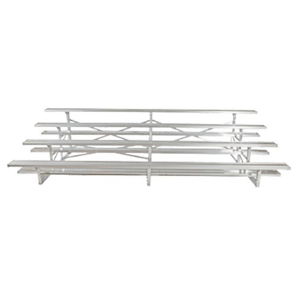 27 Ft. Low Rise 4 Row Bleachers - All Aluminum