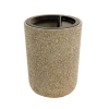 31 Gallon Concrete Trash Can - Aluminum Snuffer Top - Portable