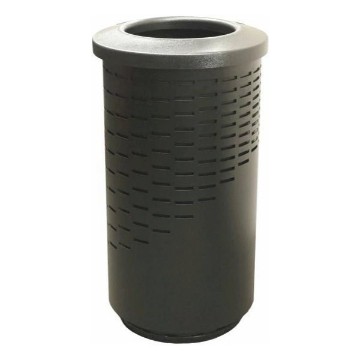 35-Gallon Wave Trash Receptacle with Powder-Coated Steel Frame - 45 lbs.