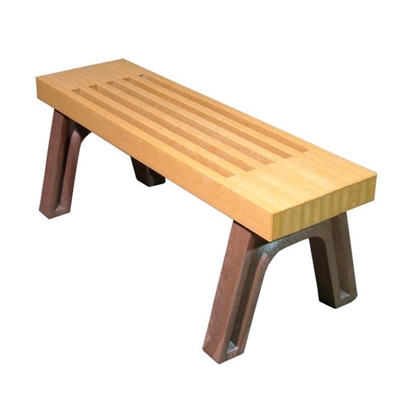 4 Foot Bench without Back w/ Plastic Slats - Park Tables - Park Tables ...