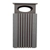 40 Gallon Square Trash Can With Rain Cap - Recycled Plastic - Portable