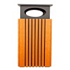 40 Gallon Square Trash Can With Rain Cap - Recycled Plastic - Portable