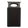 40 Gallon Square Trash Can With Rain Cap - Recycled Plastic - Portable