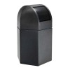 45 Gallon Plastic Trash Receptacle with Dome Top - Hexagon Design