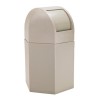 45 Gallon Plastic Trash Receptacle with Dome Top - Hexagon Design
