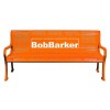 5 Ft. Custom Logo Contour Bench - Thermoplastic Coated Steel